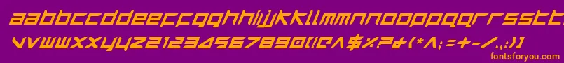 HarrierBoldItalic Font – Orange Fonts on Purple Background