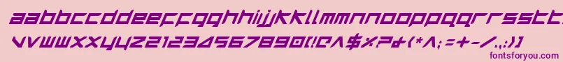 HarrierBoldItalic Font – Purple Fonts on Pink Background