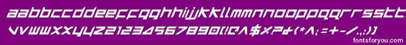 HarrierBoldItalic Font – White Fonts on Purple Background