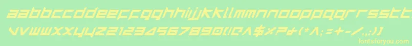 HarrierBoldItalic Font – Yellow Fonts on Green Background