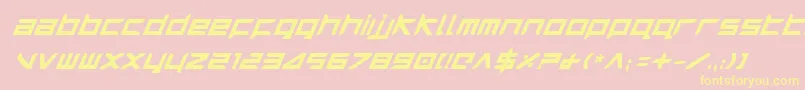 HarrierBoldItalic Font – Yellow Fonts on Pink Background