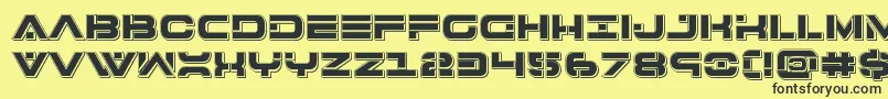 7thservicepunch Font – Black Fonts on Yellow Background