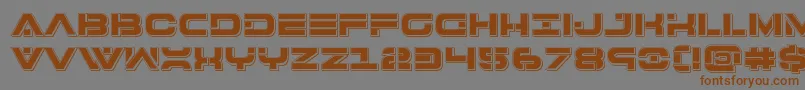 Шрифт 7thservicepunch – коричневые шрифты на сером фоне