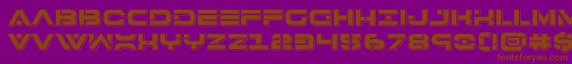 7thservicepunch Font – Brown Fonts on Purple Background