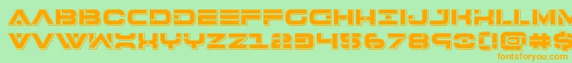 7thservicepunch Font – Orange Fonts on Green Background