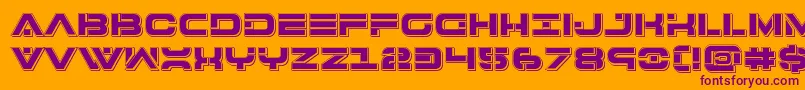 7thservicepunch Font – Purple Fonts on Orange Background