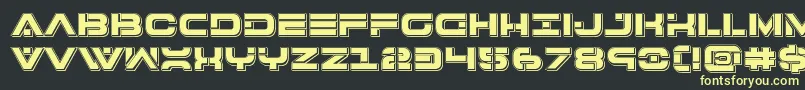 7thservicepunch Font – Yellow Fonts on Black Background