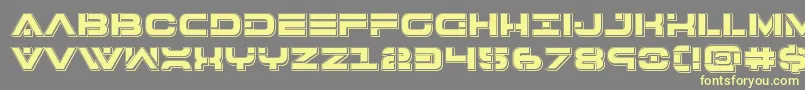 7thservicepunch Font – Yellow Fonts on Gray Background