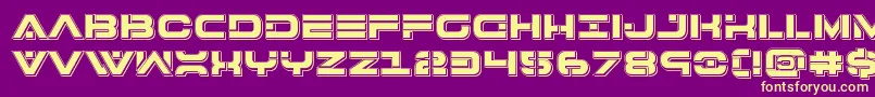 7thservicepunch Font – Yellow Fonts on Purple Background