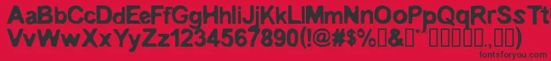 EmbryonicOutside Font – Black Fonts on Red Background