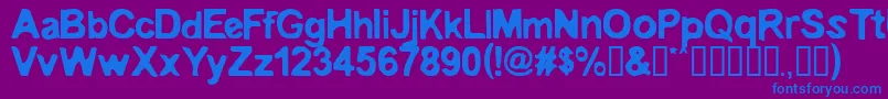 EmbryonicOutside Font – Blue Fonts on Purple Background