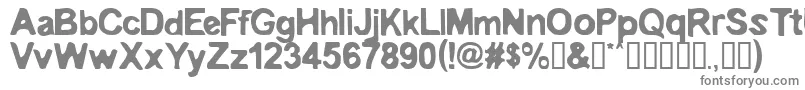 EmbryonicOutside-fontti – harmaat kirjasimet valkoisella taustalla