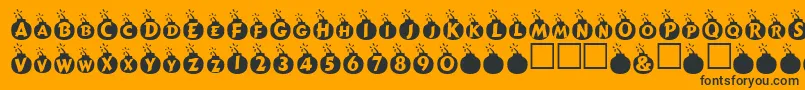 Explosif Font – Black Fonts on Orange Background