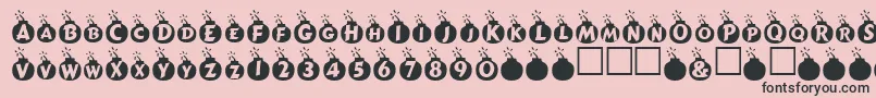 Explosifフォントについての詳細 フォントExplosif – ピンクの背景に黒い文字