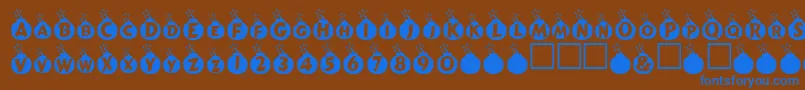 Explosif Font – Blue Fonts on Brown Background