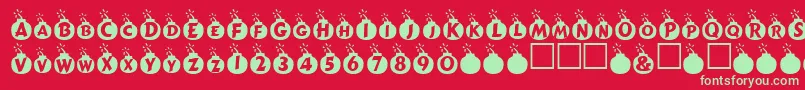 Explosif Font – Green Fonts on Red Background