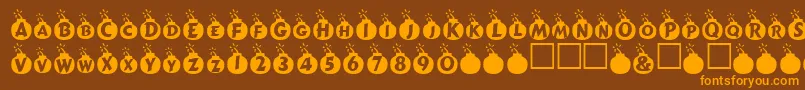 Explosif Font – Orange Fonts on Brown Background