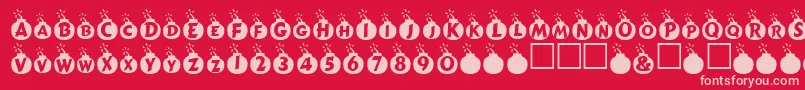 Explosif Font – Pink Fonts on Red Background