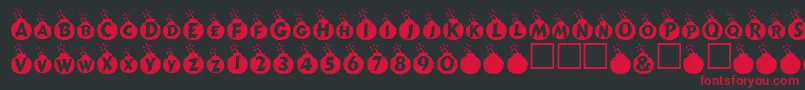 Explosif Font – Red Fonts on Black Background