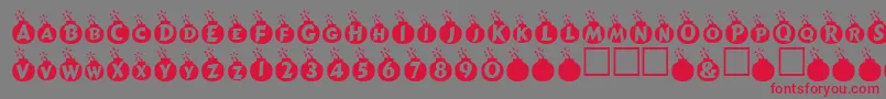 Explosif Font – Red Fonts on Gray Background