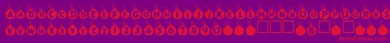 Explosif Font – Red Fonts on Purple Background