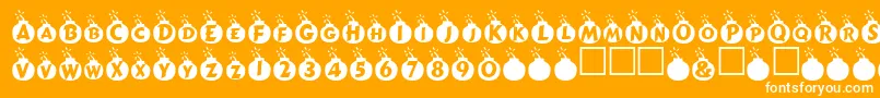 Explosif Font – White Fonts on Orange Background