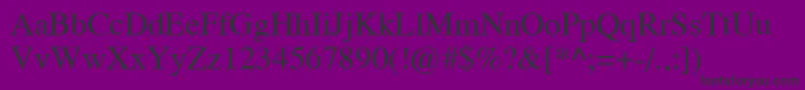 TempusRegular Font – Black Fonts on Purple Background