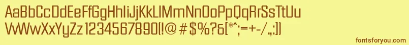 DiamanteserialRegular Font – Brown Fonts on Yellow Background