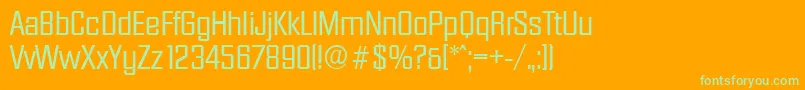 DiamanteserialRegular Font – Green Fonts on Orange Background