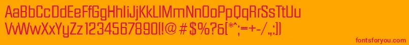 DiamanteserialRegular Font – Red Fonts on Orange Background