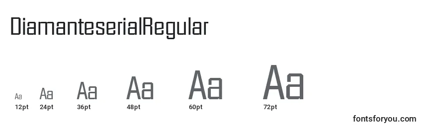 Размеры шрифта DiamanteserialRegular
