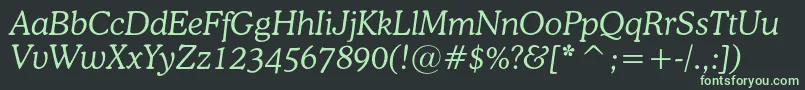 Шрифт OsvaldlightcItalic – зелёные шрифты на чёрном фоне