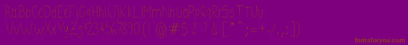 FonteKaus Font – Brown Fonts on Purple Background