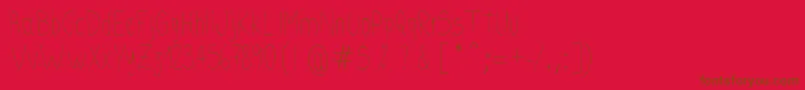 FonteKaus Font – Brown Fonts on Red Background
