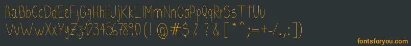 Шрифт FonteKaus – оранжевые шрифты на чёрном фоне