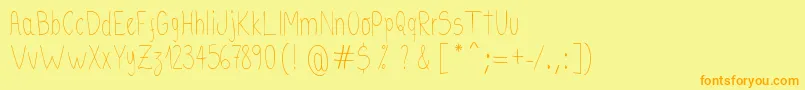 FonteKaus Font – Orange Fonts on Yellow Background