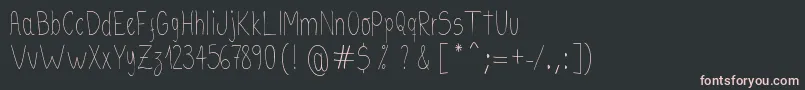 フォントFonteKaus – 黒い背景にピンクのフォント