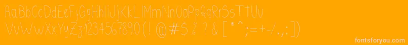 FonteKaus Font – Pink Fonts on Orange Background