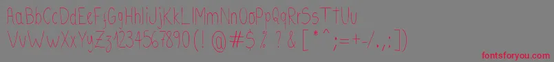 FonteKaus Font – Red Fonts on Gray Background