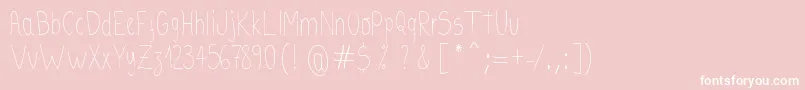 FonteKaus Font – White Fonts on Pink Background