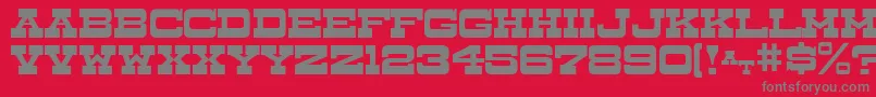 Drygoods Font – Gray Fonts on Red Background