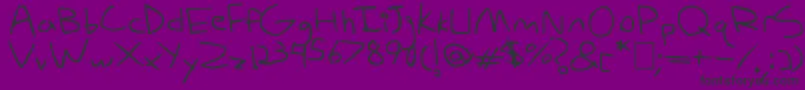 MyDerpHandwriting Font – Black Fonts on Purple Background