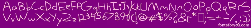 MyDerpHandwriting Font – Pink Fonts on Purple Background