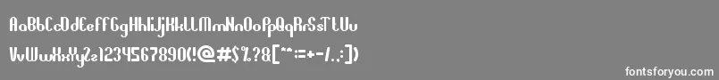 フォントAllAroundTheWorld – 灰色の背景に白い文字