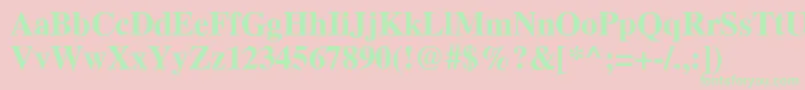 GielBold Font – Green Fonts on Pink Background