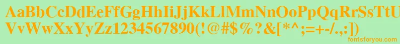 GielBold Font – Orange Fonts on Green Background