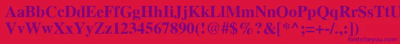 GielBold Font – Purple Fonts on Red Background