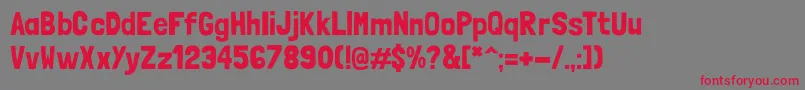 LondrinasolidRegular Font – Red Fonts on Gray Background