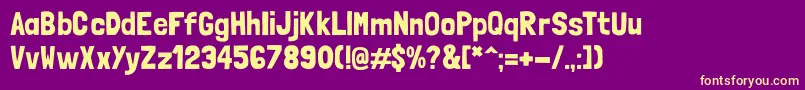 LondrinasolidRegular Font – Yellow Fonts on Purple Background