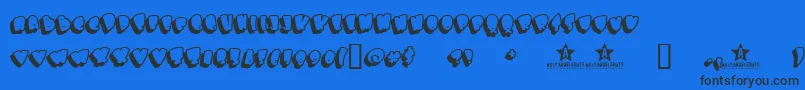 Bigbobsbig-Schriftart – Schwarze Schriften auf blauem Hintergrund